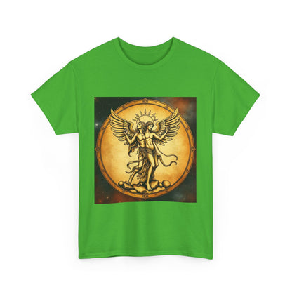 Unisex Heavy Cotton T-Shirt, Angel Twin, Gemini Zodiac Design