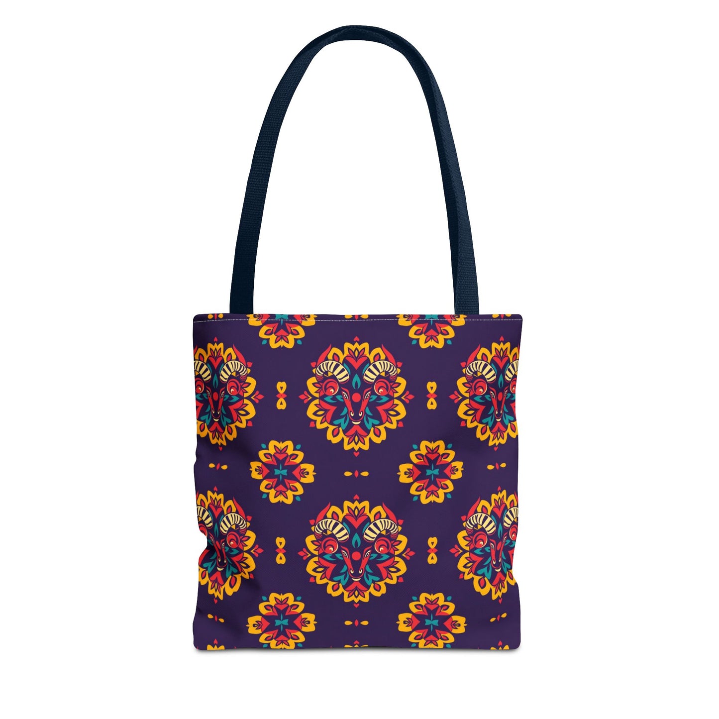Tote Bag (AOP), Taurus, Zodiac v2, Flower Pattern