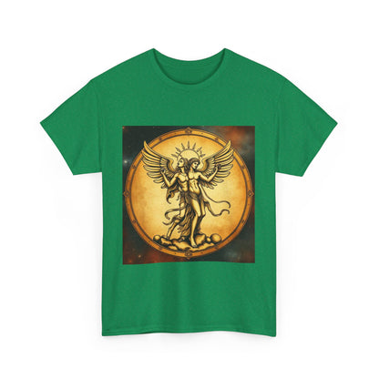 Unisex Heavy Cotton T-Shirt, Twin Angel v1, Gemini Zodiac Design
