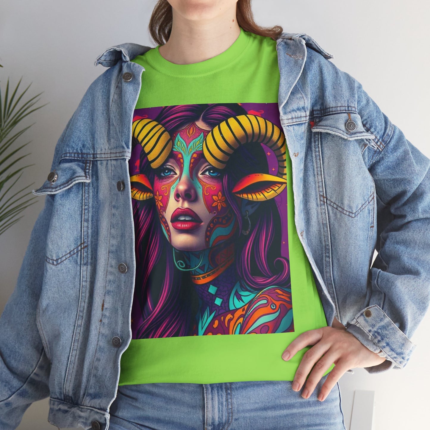 Unisex Heavy Cotton T-Shirt, Taurus, Zodiac v2, Sexy Art