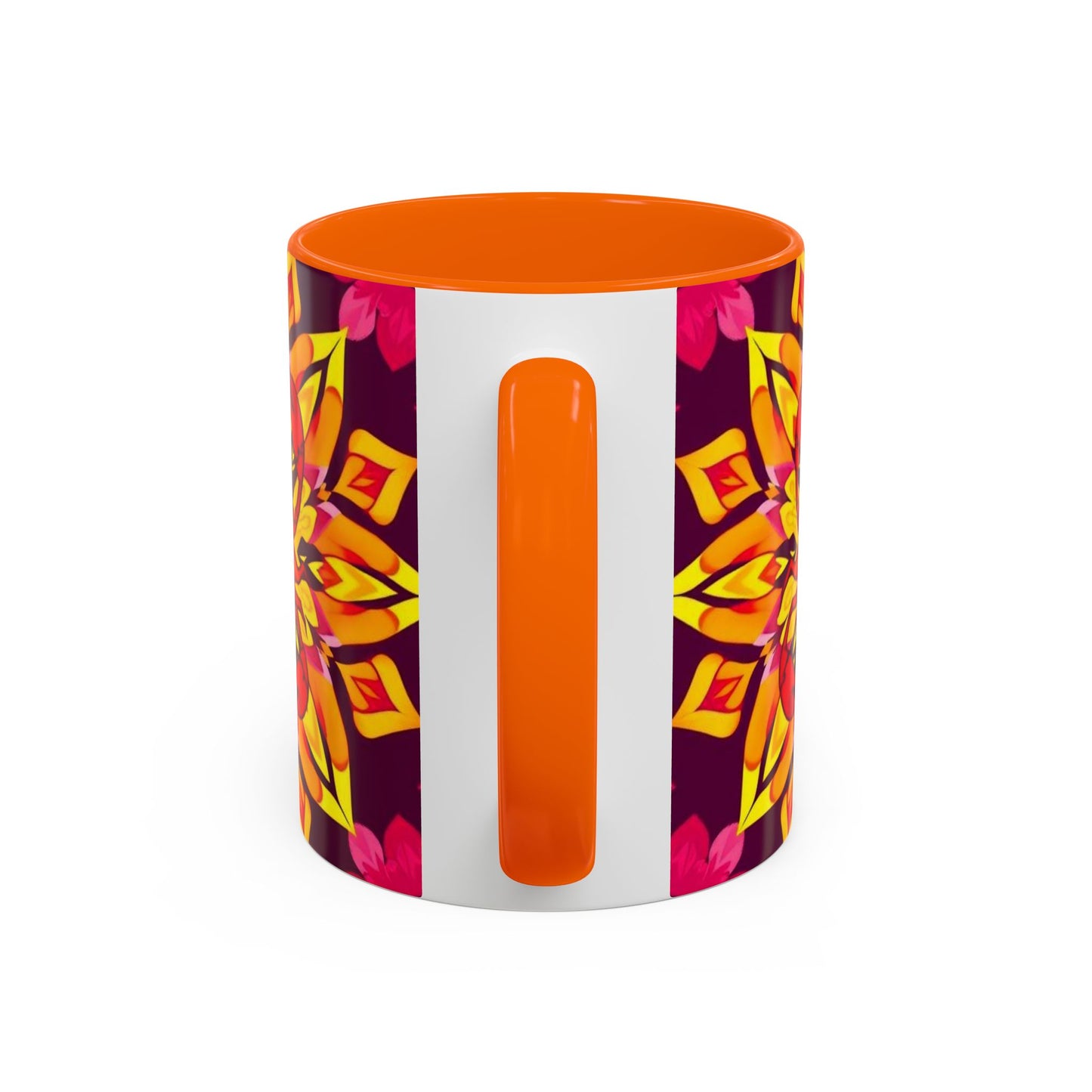 Accent Coffee Mug, Scorpio, Zodiac v1. Flower Pattern, (11, 15oz)