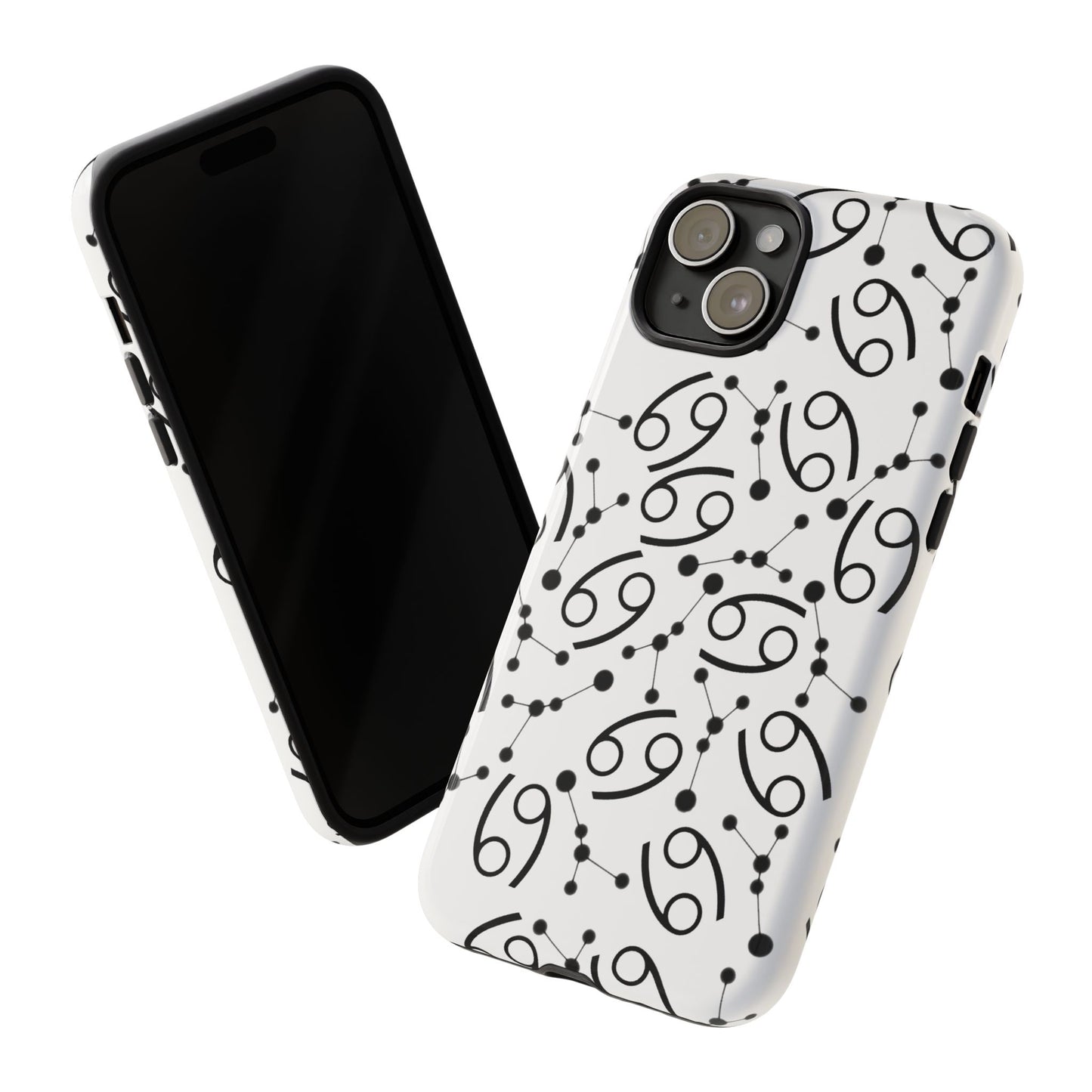 Tough Cases with the Cancer Zodiac sign for iPhone, Samsung Galaxy, and Google Pixel devices