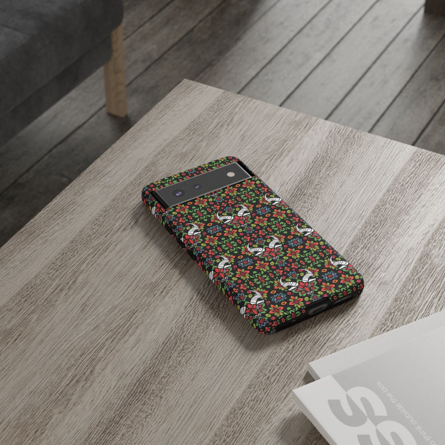 Tough Cases, Taurus, Zodiac v2, Flower Pattern