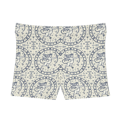 Women's Shorts, AOP, Sagittarius, Zodiac, Pattern