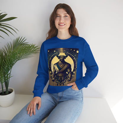 Unisex Heavy Blend™ Crewneck Sweatshirt, Minotaur, Taurus Zodiac Design