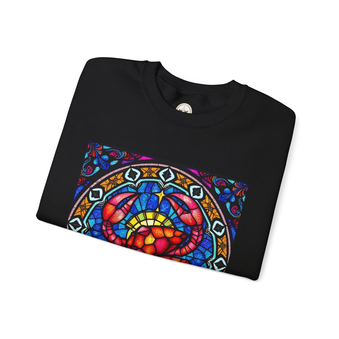 Unisex Heavy Blend™ Crewneck Sweatshirt, Glass 1, Cancer Zodiac Design