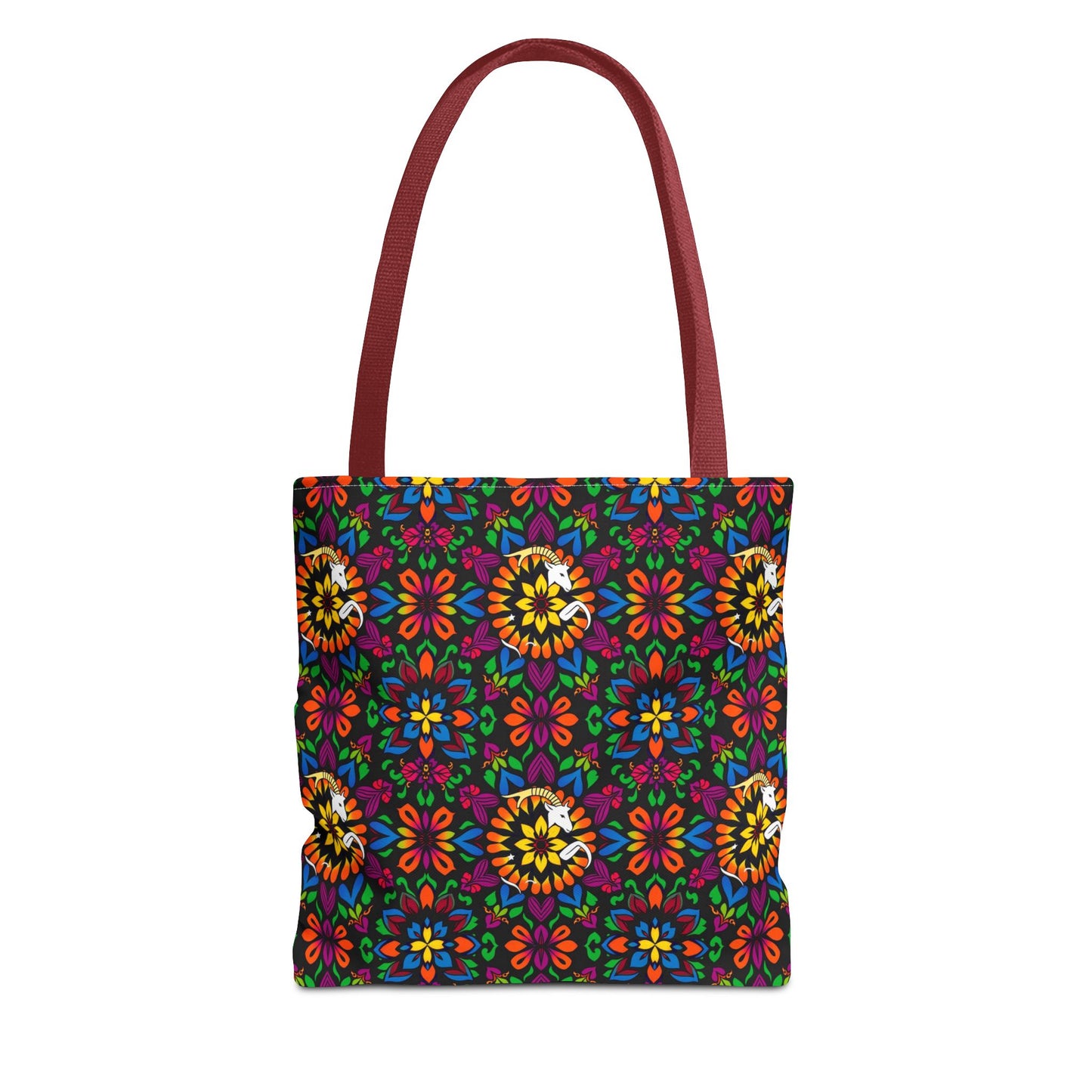 Tote Bag, (AOP), Capricorn, Zodiac v3, Flower Pattern