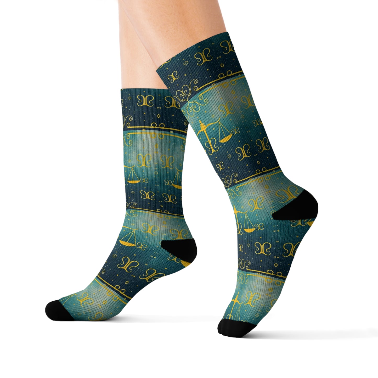 Sublimation Socks, Libra, Zodiac v1, Pattern