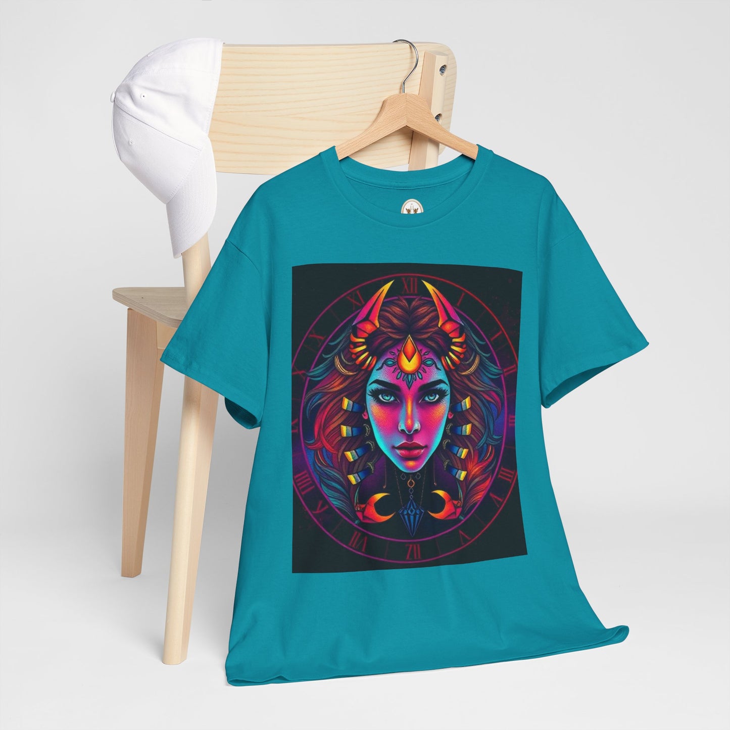 Unisex Heavy Cotton T-Shirt, Scorpio, Zodiac v4, Sexy Art