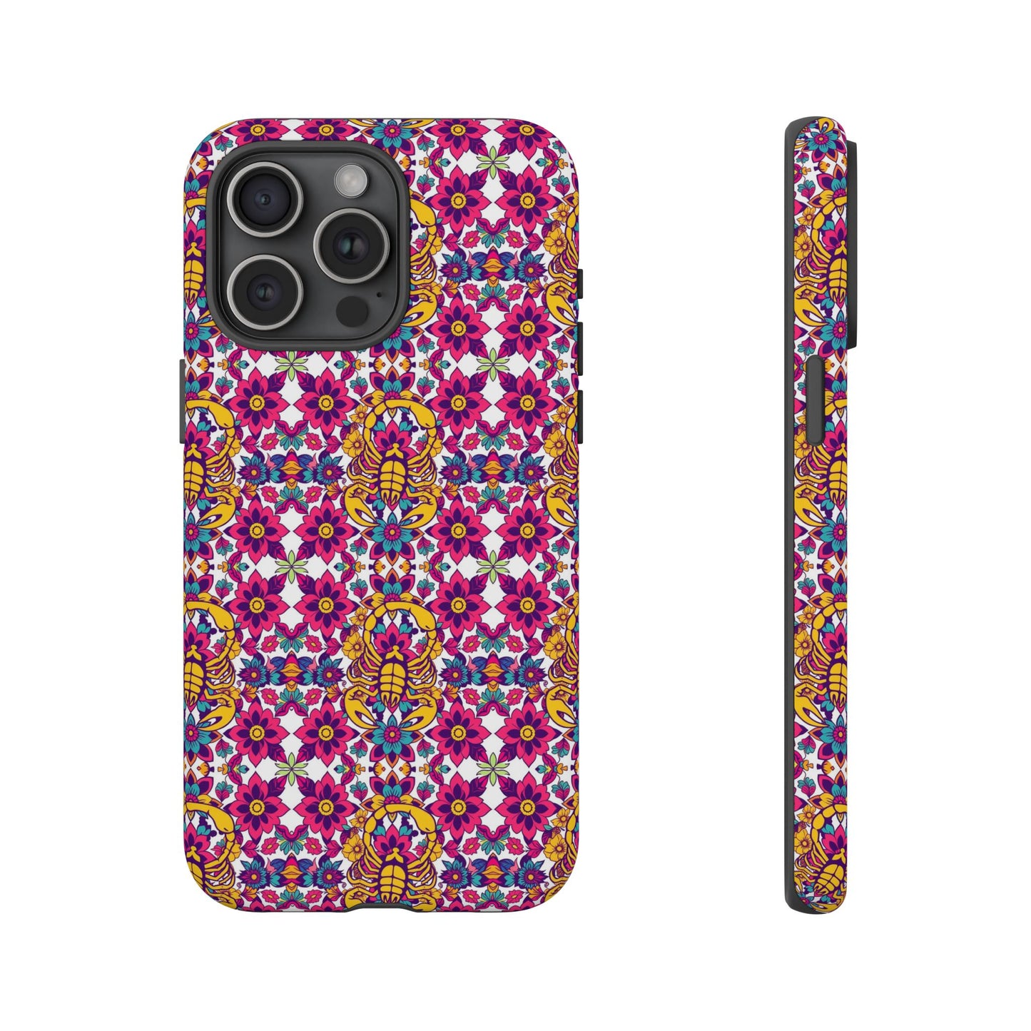Tough Cases, Scorpio, Zodiac v2, Flower Pattern
