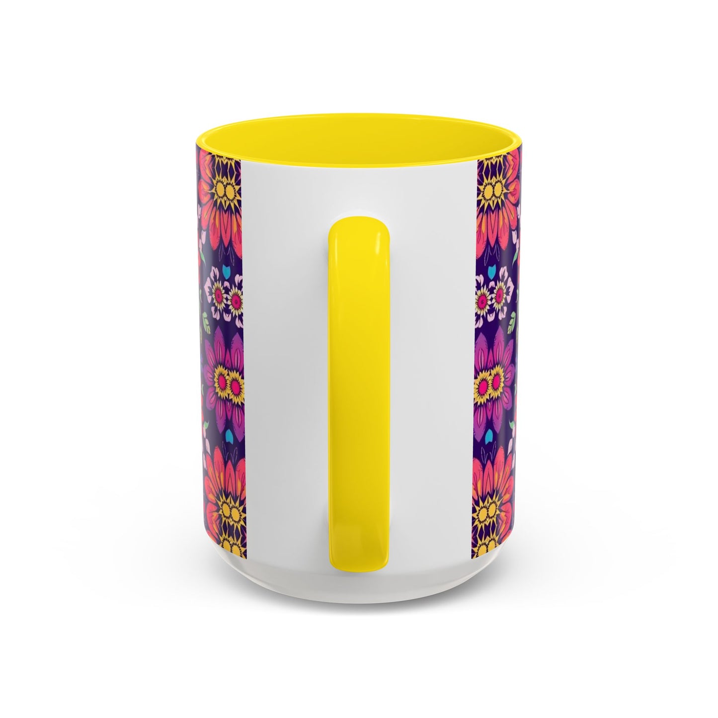 Accent Coffee Mug, Libra, Zodiac v3, Flower Pattern, (11, 15oz)