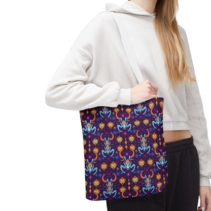 Tote Bag (AOP), Taurus, Zodiac, Jewel Pattern