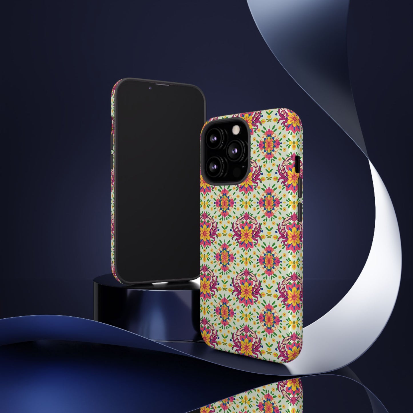 Tough Cases, Cancer, Zodiac v3, Flower Pattern