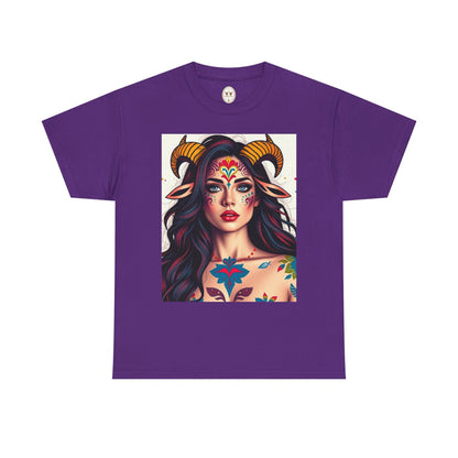 Unisex Heavy Cotton T-Shirt, Taurus, Zodiac v1, Sexy Art