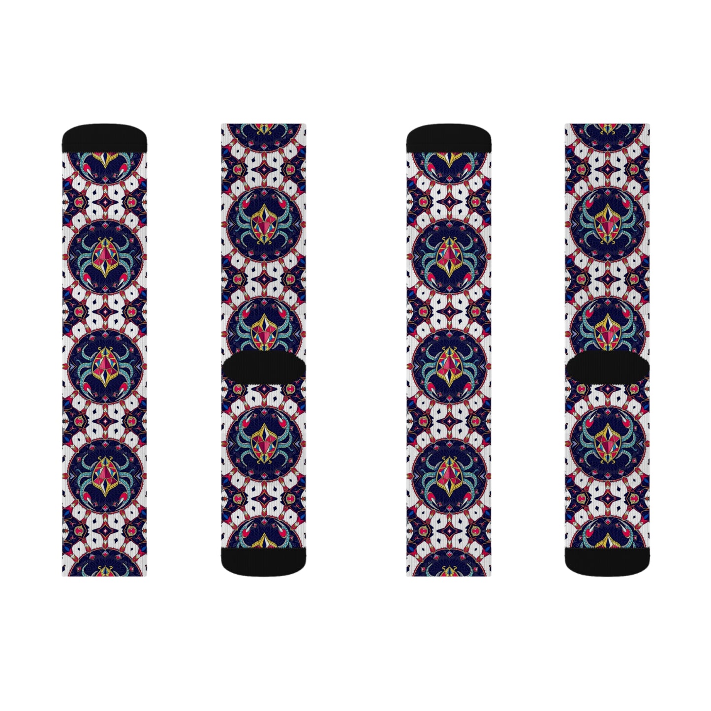 Sublimation Socks, Scorpio, Zodiac, Jewel Pattern