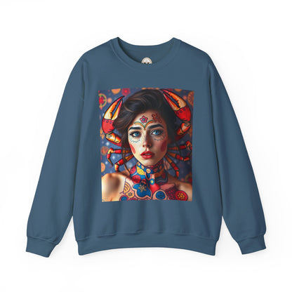 Unisex Heavy Blend™ Crewneck Sweatshirt, Cancer, Zodiac v2, Sexy Pattern