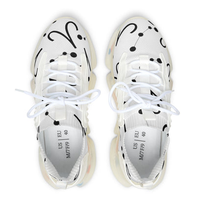 Women's Mesh Sneakers, Constellation & Symbol, Aries Zodiac Sign, AOP