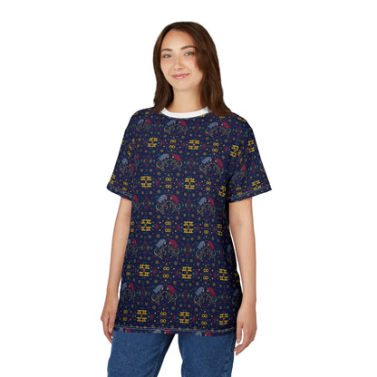 Unisex Cut & Sew T-Shirt, AOP, Gemini, Zodiac v1, Pattern