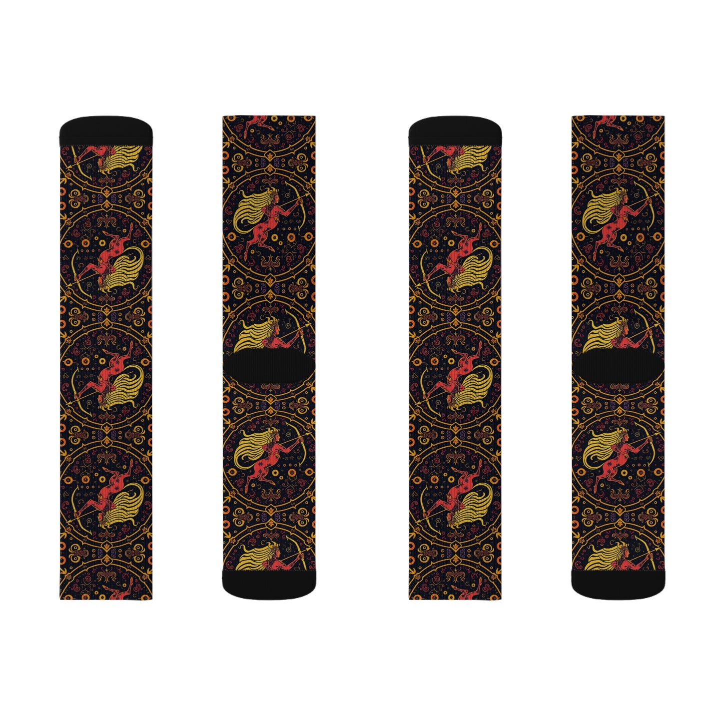 Sublimation Socks, Sagittarius, Zodiac v3, Pattern