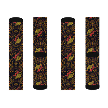 Sublimation Socks, Sagittarius, Zodiac v3, Pattern