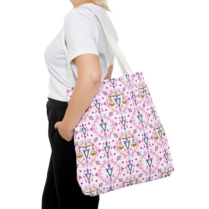 Tote Bag (AOP), Libra, Zodiac, Jewel Pattern