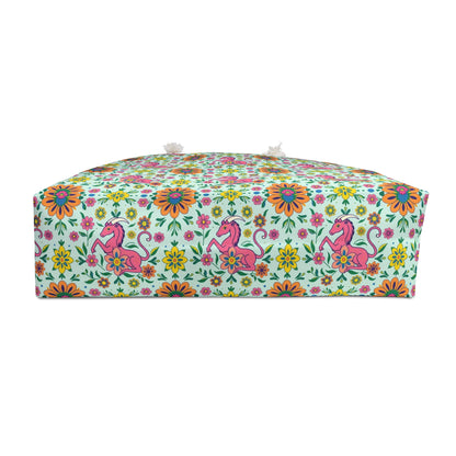 Weekender Bag, Aquarius, Zodiac, Flower Pattern