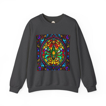 Unisex Heavy Blend™ Crewneck Sweatshirt, Glass 1, Scorpio Zodiac Design