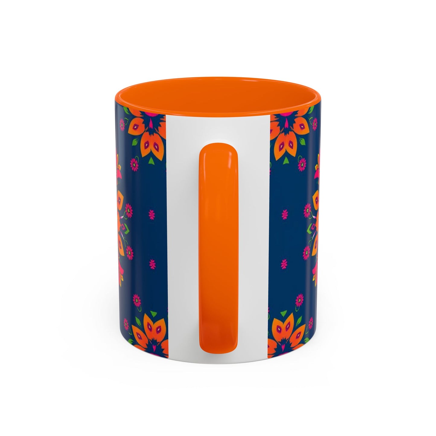 Accent Coffee Mug, Gemini, Zodiac v2, Flower Pattern, (11, 15oz)