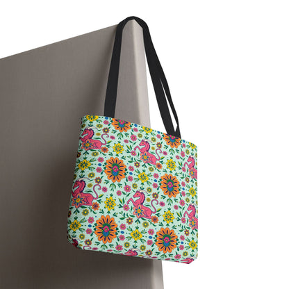 Tote Bag (AOP), Aquarius, Zodiac, Flower Pattern