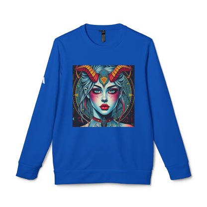 Adidas, Unisex Fleece Crewneck Sweatshirt, Capricorn, Pop Art, Zodiac