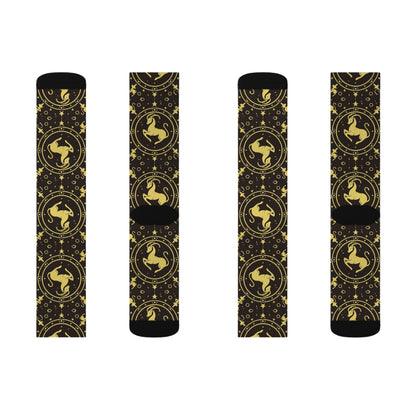 Sublimation Socks, Capricorn, Zodiac v1, Pattern