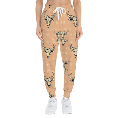 Athletic Joggers, Zodiac Design, Pattern, Taurus, AOP