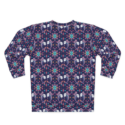 Unisex Sweatshirt (AOP), Pisces, Zodiac v4, Jewel Pattern