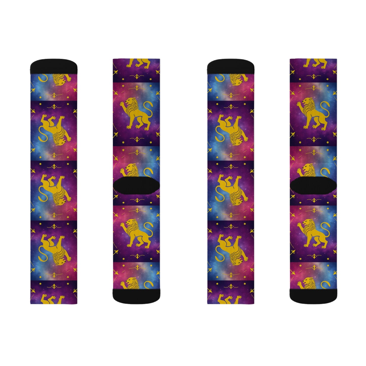 Sublimation Socks, Leo, Zodiac v3, Pattern