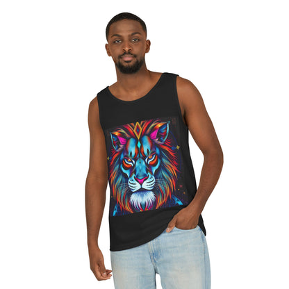 Unisex Garment-Dyed, Tank Top, Leo, Pop Art v1, 100% US cotton