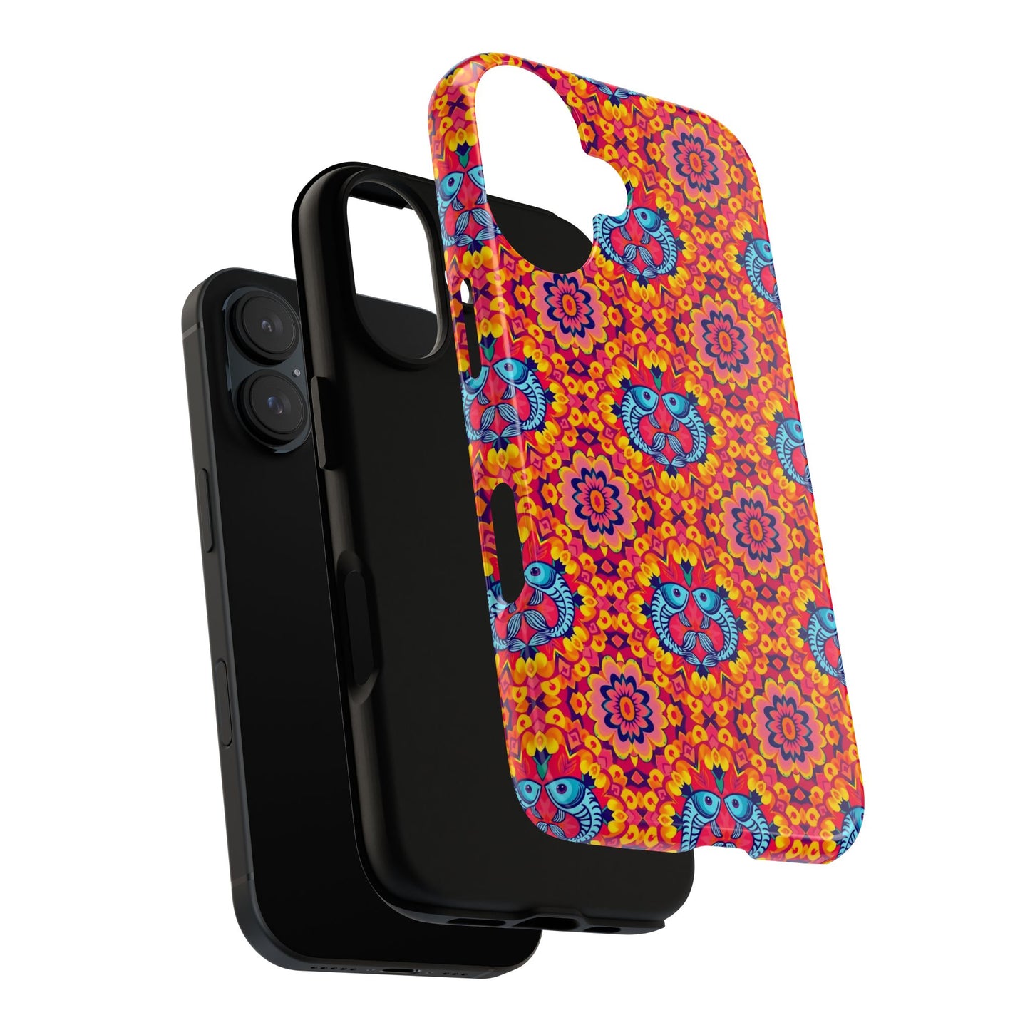 Tough Cases, Pisces, Zodiac v1, Flower Pattern