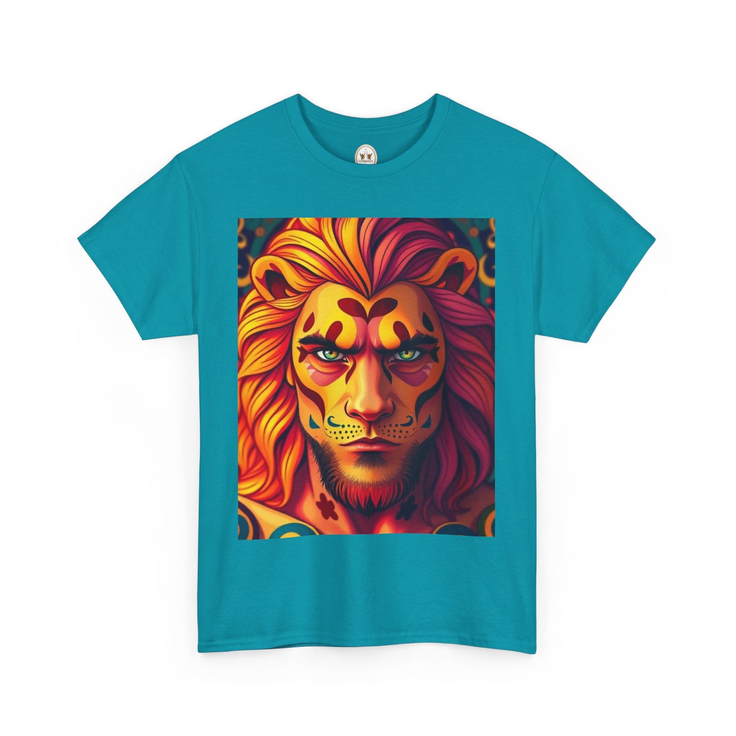 Unisex Heavy Cotton T-Shirt, Leo, Zodiac v2, Sexy Art