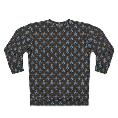 Unisex Sweatshirt (AOP), Aquarius, Zodiac v3, Jewel Pattern