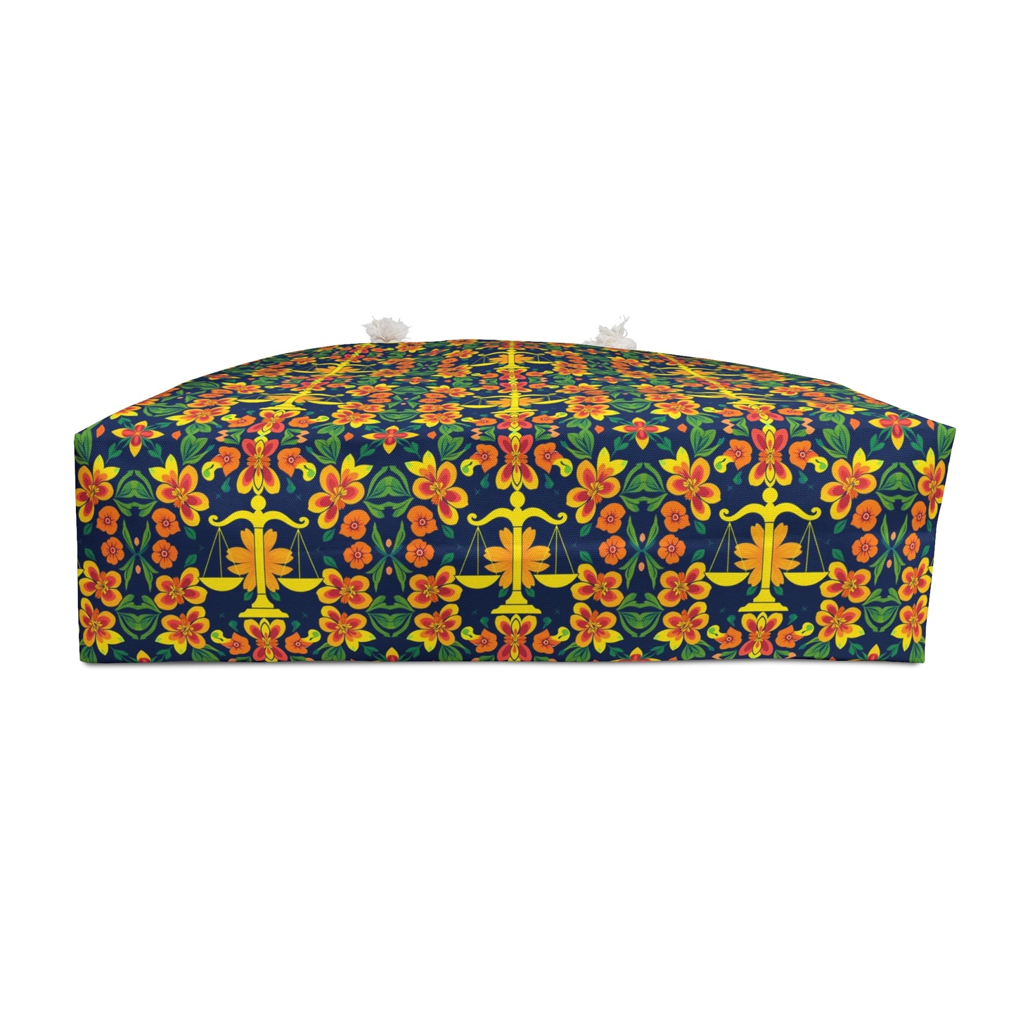 Weekender Bag, Libra, Zodiac v3, Flower Pattern