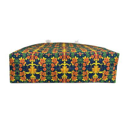 Weekender Bag, Libra, Zodiac v3, Flower Pattern