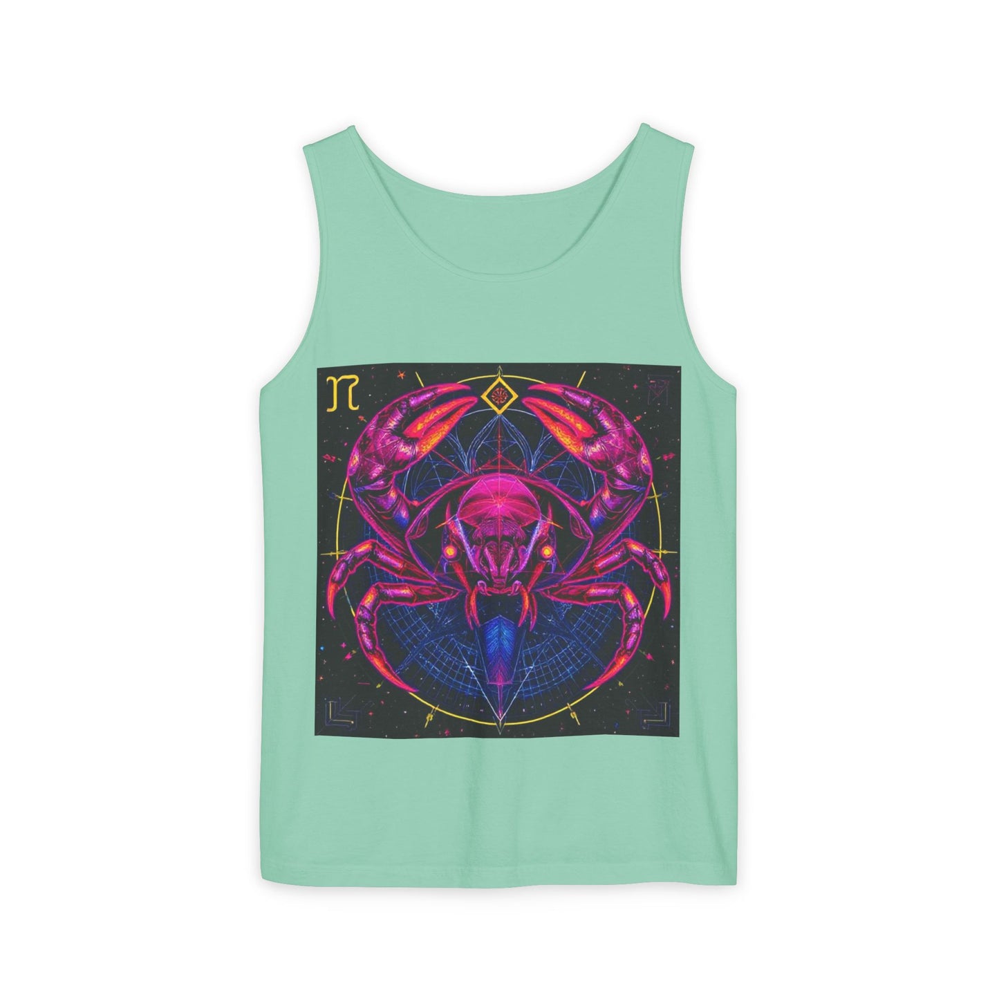 Unisex Garment-Dyed, Tank Top, Cancer, Pop Art, 100% US cotton