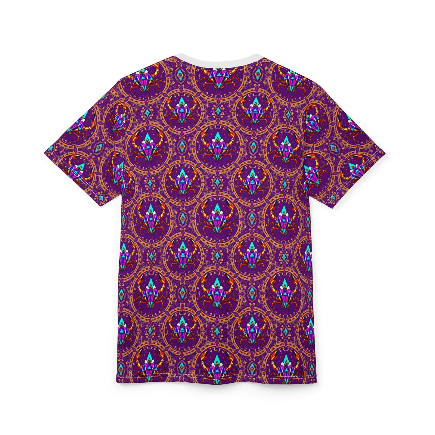 Unisex Cut & Sew T-Shirt, (AOP), Scorpio, Zodiac v1, Jewels Pattern