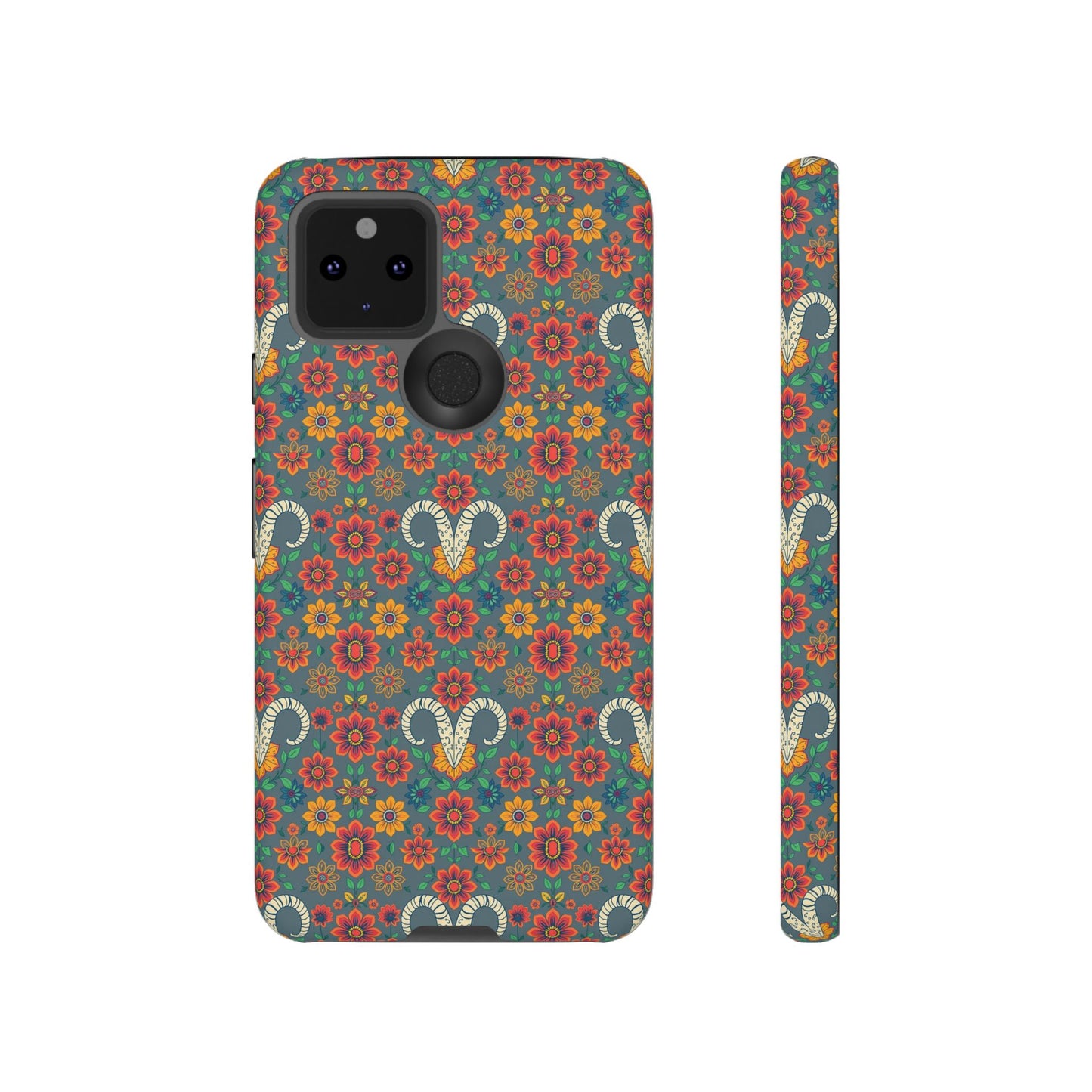 Tough Cases, Aries, Zodiac v3, Flower Pattern