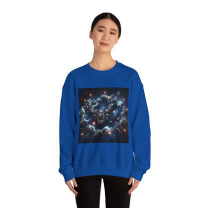Unisex Heavy Blend™ Crewneck Sweatshirt, Space Bullhead, Taurus Zodiac Design