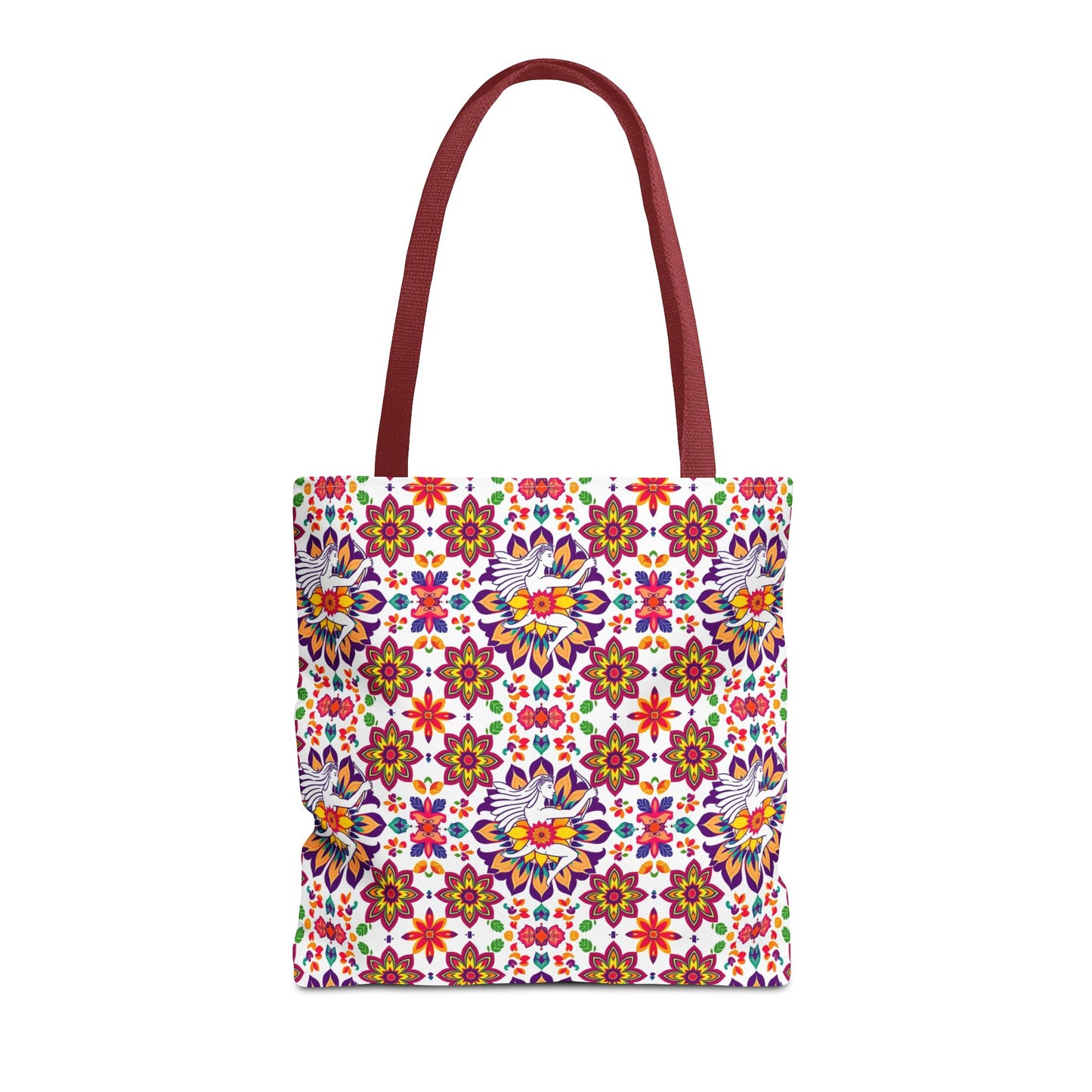 Tote Bag, (AOP), Sagittarius, Zodiac v2, Flower Pattern