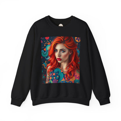 Unisex Heavy Blend™ Crewneck Sweatshirt, Aquarius, Zodiac v1, Sexy Pattern