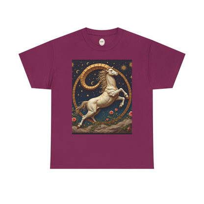 Unisex Heavy Cotton T-Shirt, Aries Animal. Zodiac Design