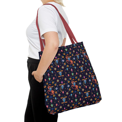 Tote Bag (AOP), Capricorn, Zodiac v1, Jewel Pattern