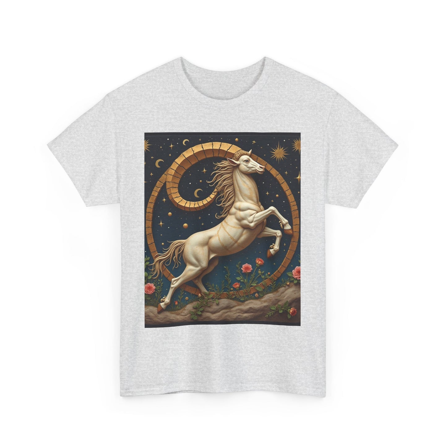 Unisex Heavy Cotton T-Shirt, Aries Animal. Zodiac Design