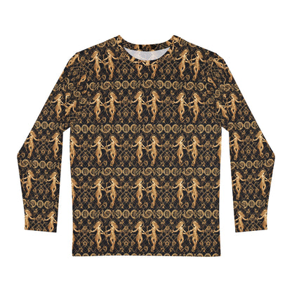 Men's Long Sleeve Shirt, (AOP), Gemini, Zodiac v2, Pattern